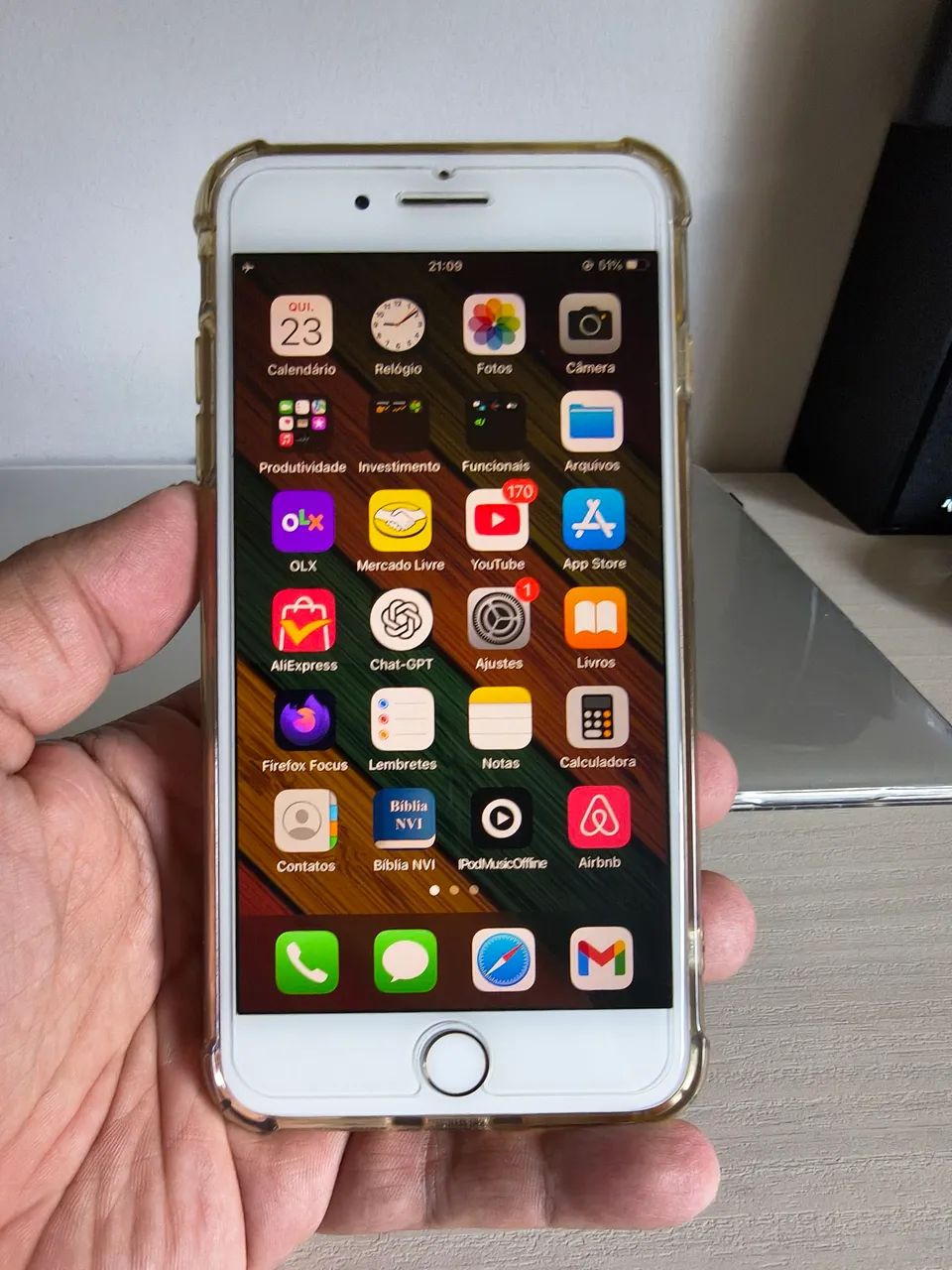IPhone 7 Plus Gold 256gb LINDO, como novo - Celulares e