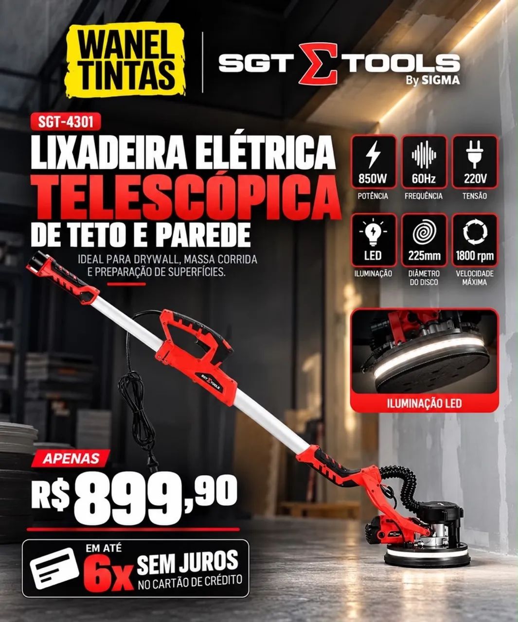LIXADEIRA DE PAREDE E TETO