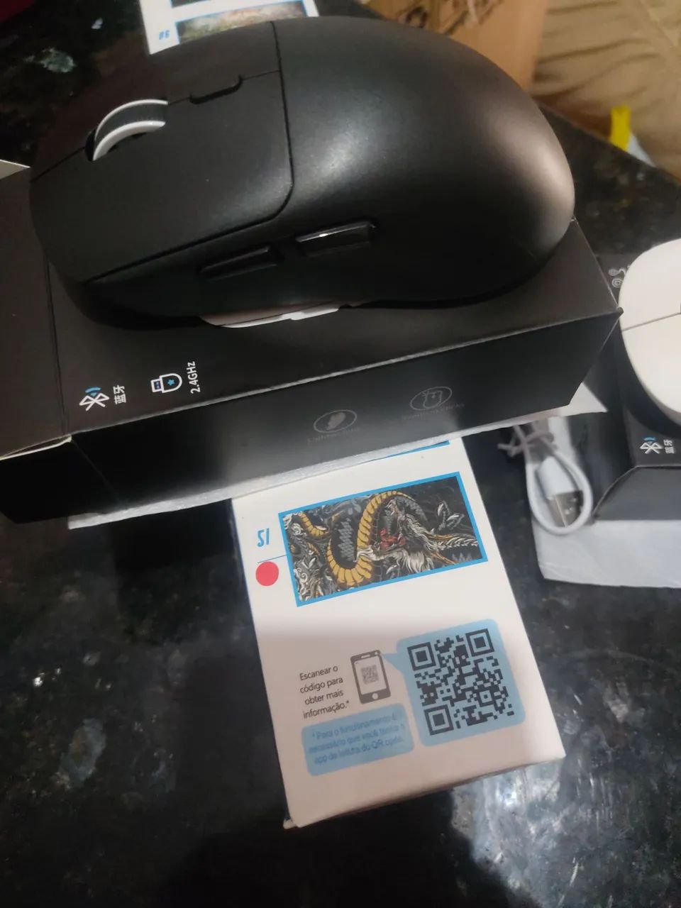combo mouse sem fio E mouse pad grande - Foto 2