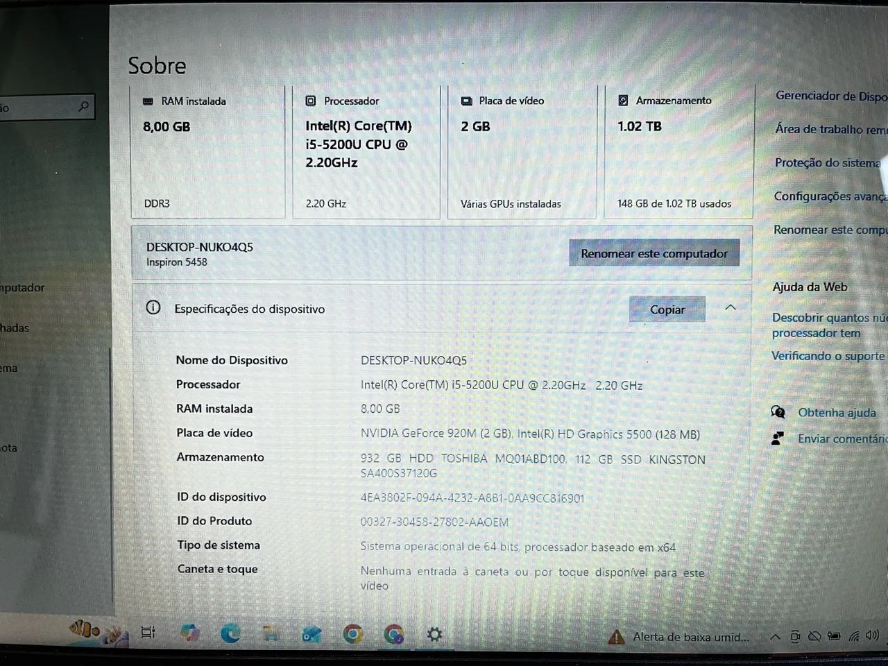 NOTEBOOK DELL 1TB - Foto 3