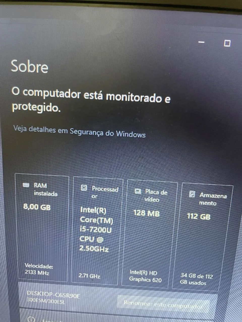 Vendo Notebook Samsung Essentials i5-7ª GTH com SSD - Foto 5