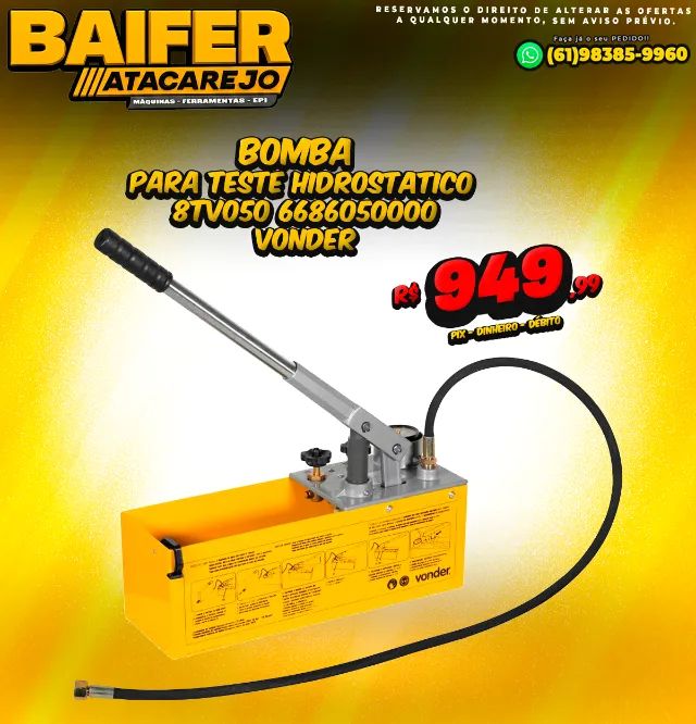 Bomba Para Teste Hidrostatico 8TV050  * Vonder