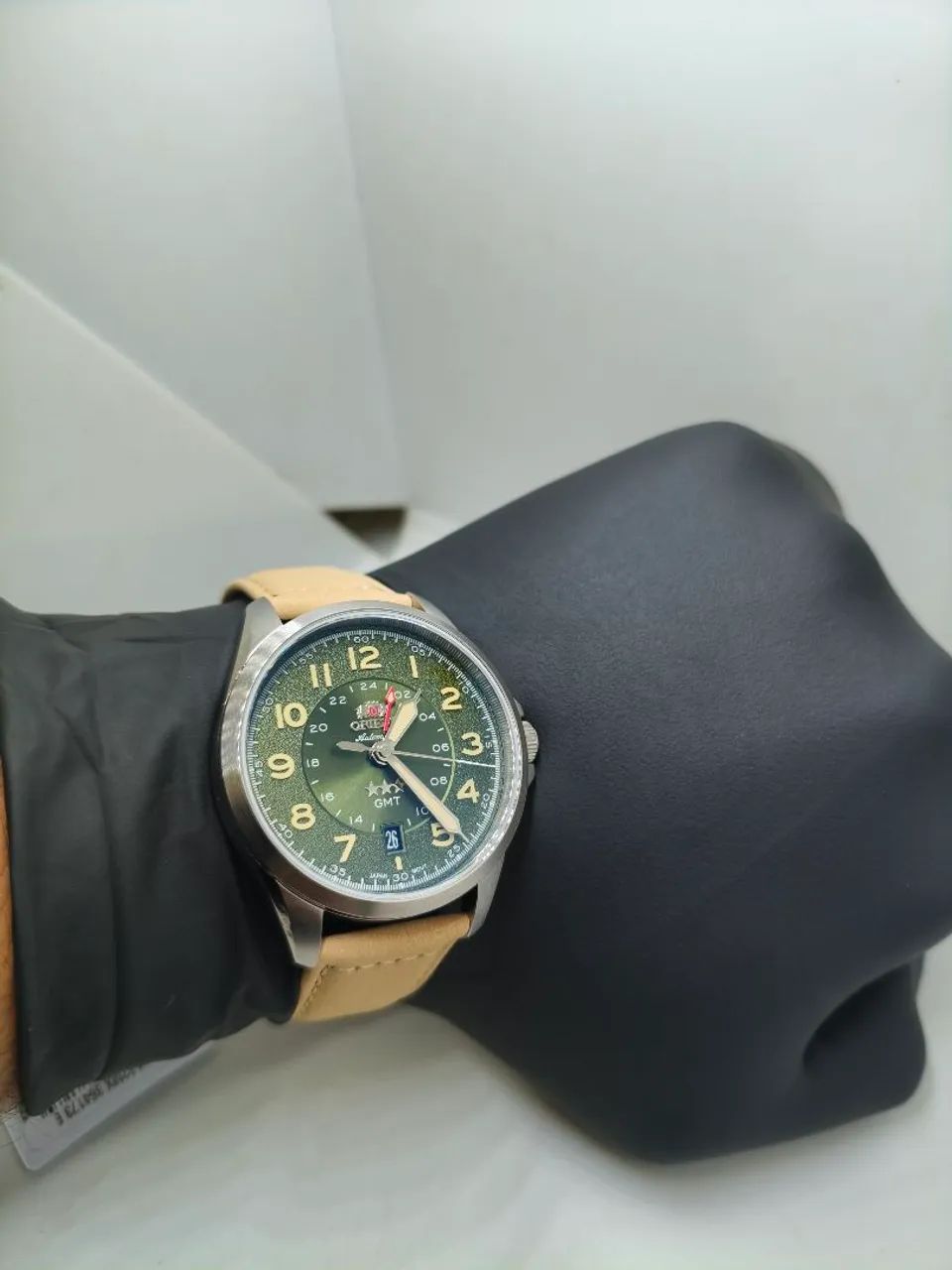Orient Automático GMT Safira NOVO SEM USO - Foto 4
