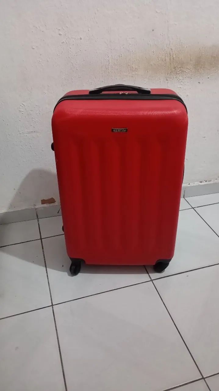 Mala de viagem vermelha  - Foto 2