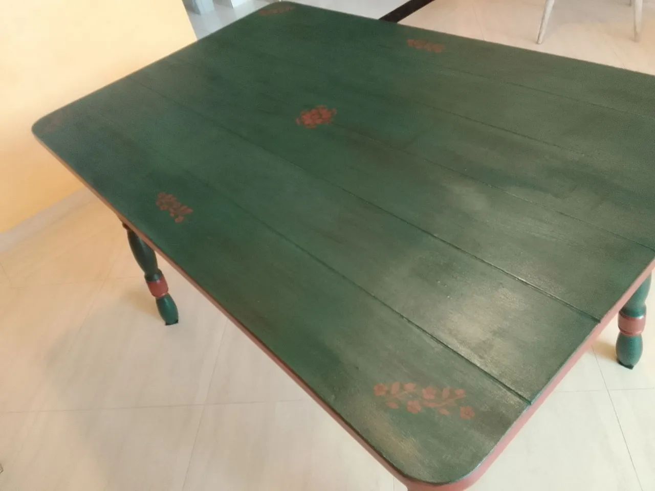 Mesa colonial madeira maciça repaginada  - Foto 4