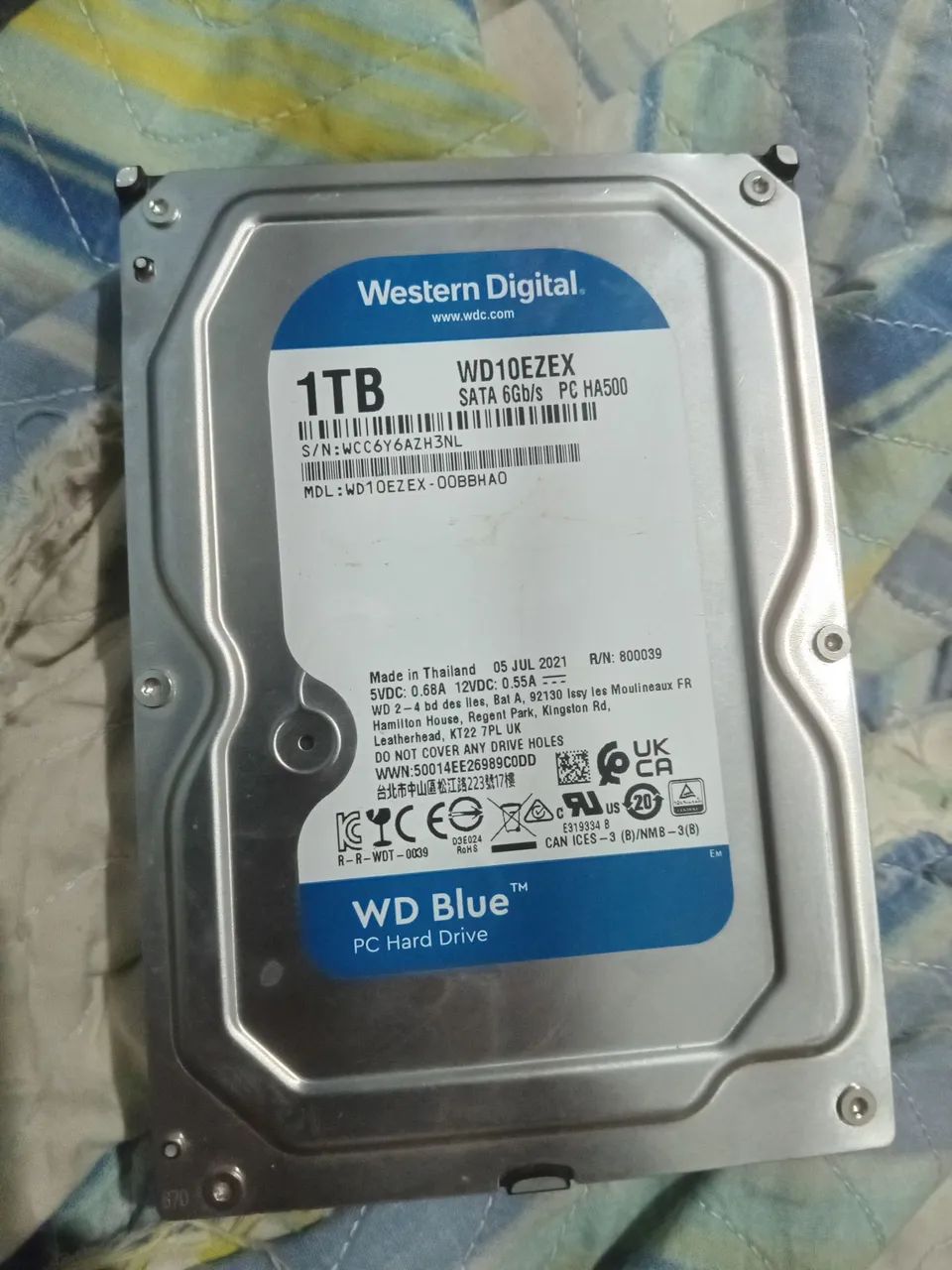 HD 1TB WD Blue 7200RPM - Rápido e Confiável (SATA)