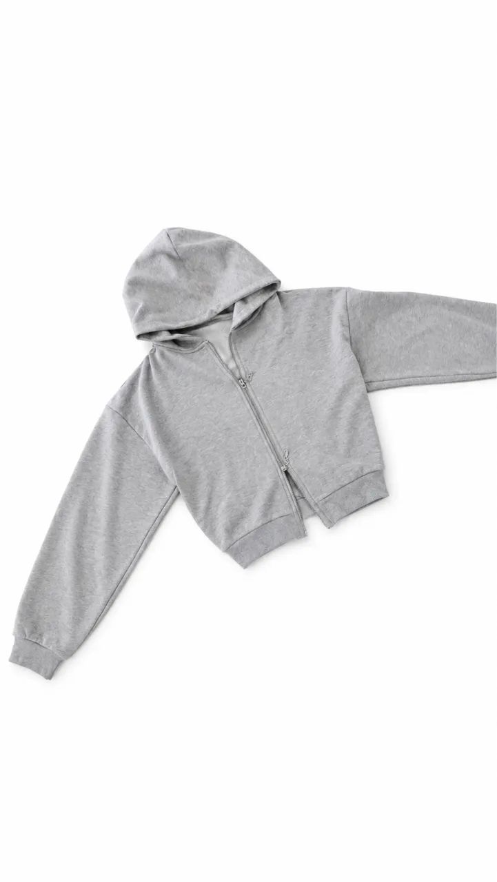 BLUSA DE FRIO DOUBLE ZIPZ CINZA 