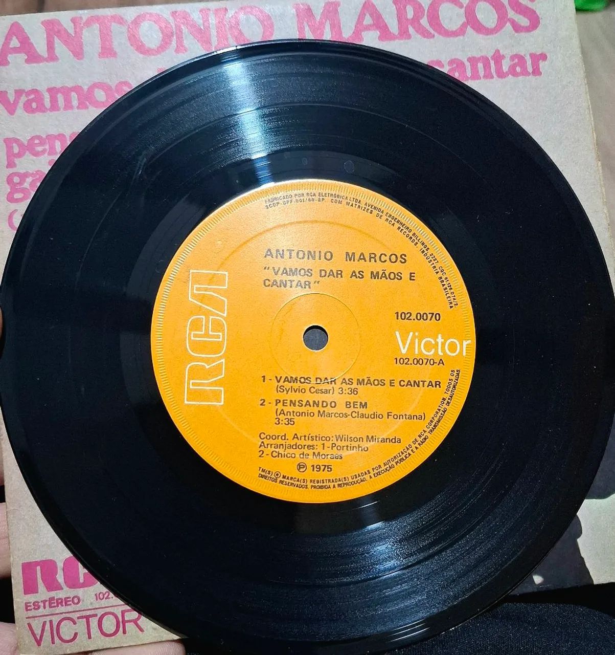 Compacto 7" Antônio Marcos - Vamos Dar as Mãos e Cantar e outros... - Foto 3