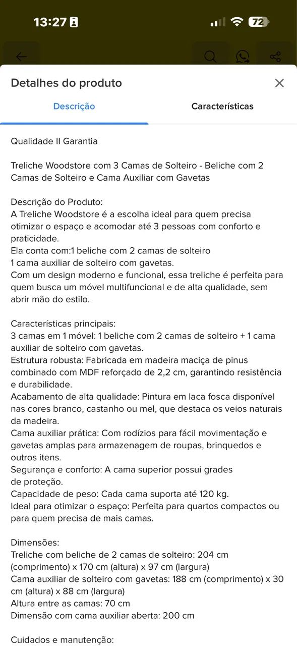 Treiliche com gaveta madeira maciça e mdf já com colchões  - Foto 2