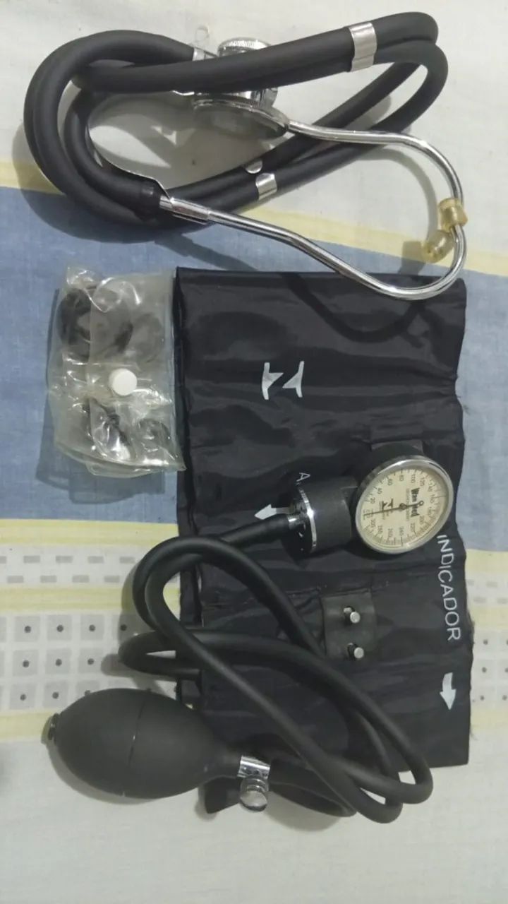 Aparelho de Pressão WanMed + Estetoscópio Completo Excelente Estado - Foto 4