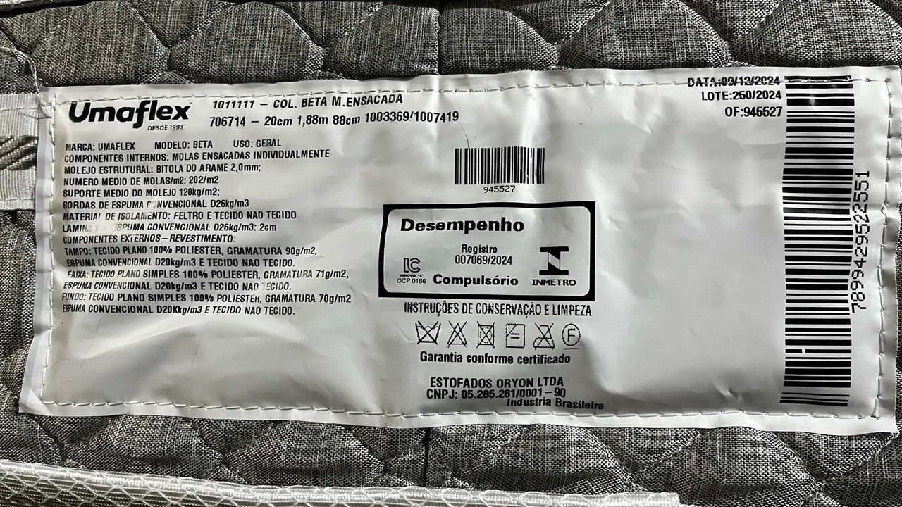 Cama Box Solteiro Umaflex Beta - Molas Ensacadas - Foto 3