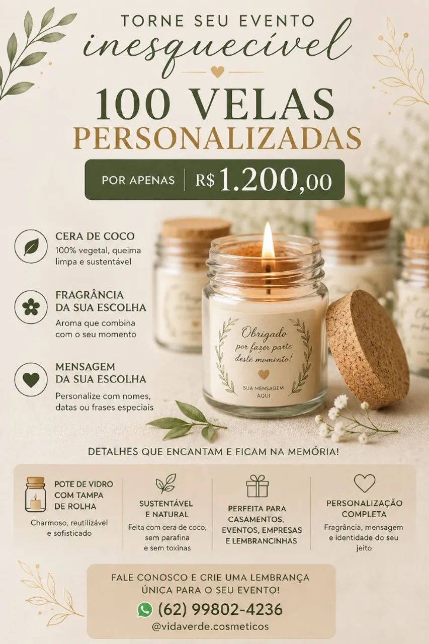 100 Velas Aromáticas Pote 40 mL - Foto 4