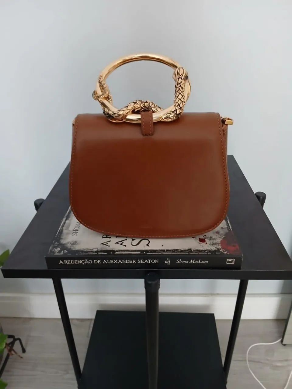 Bolsa arezzo couro legítimo caramelo - Foto 3