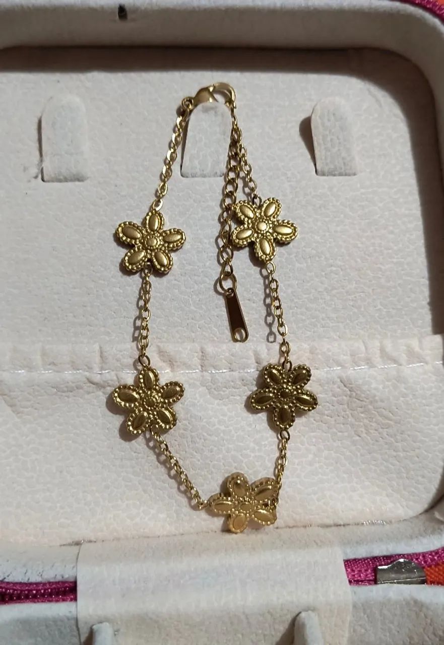 Pulseira de flores Aço Inoxidável - Foto 3