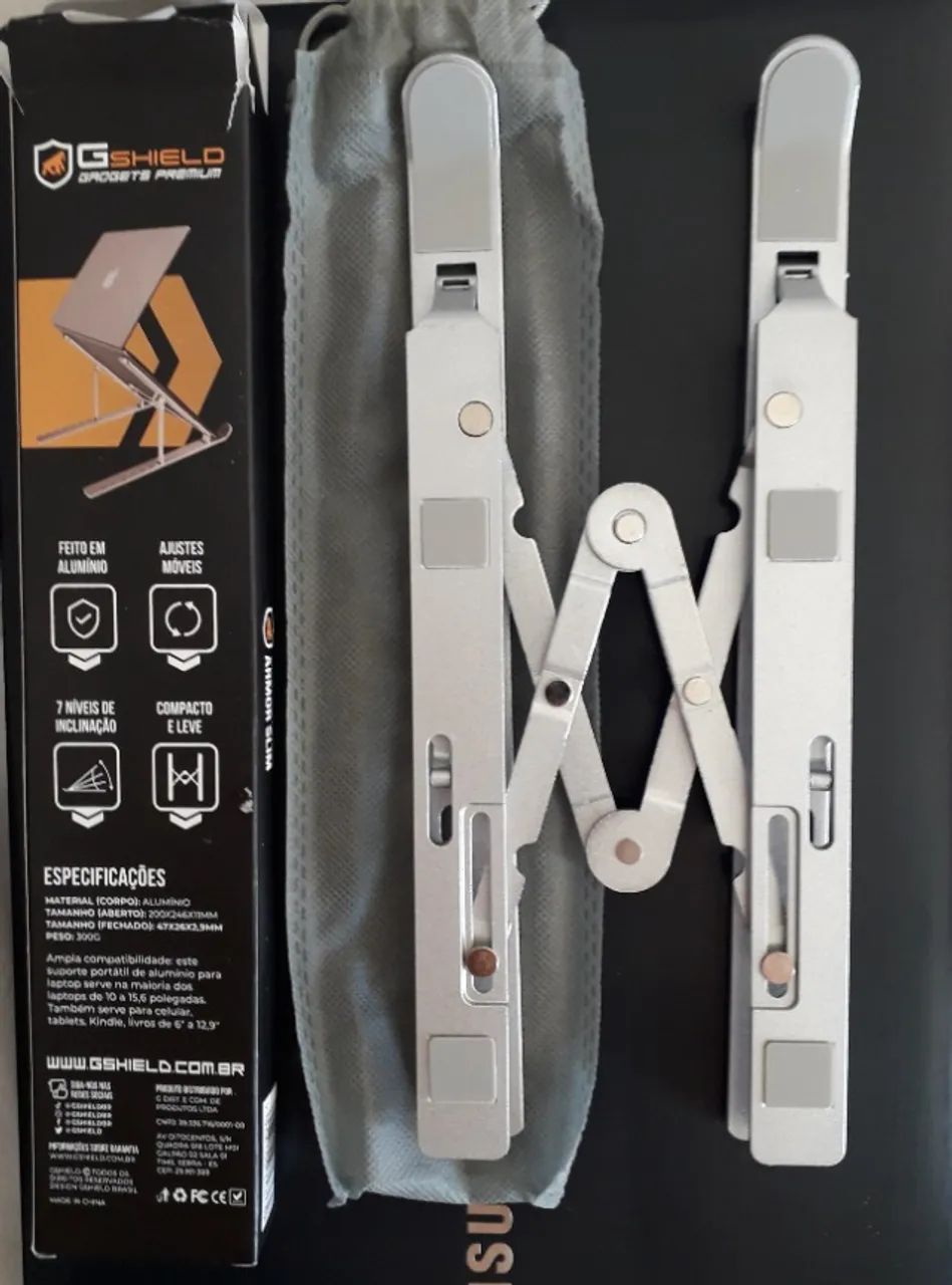 Suporte para Notebook Ergonômico de alumínio - Armor Slim - Gshield