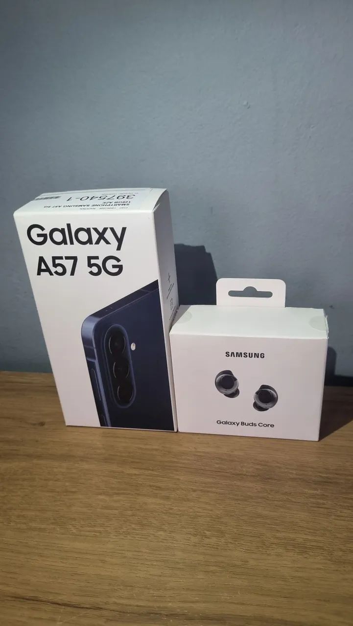Celular Galaxy A57 5G cor azul perolado  nunca usado 