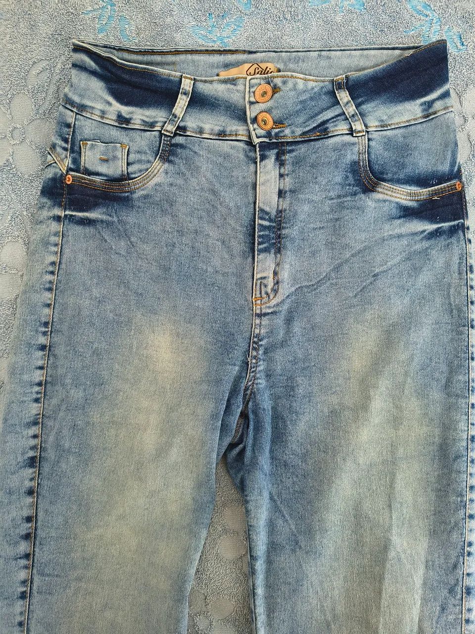 Calça Jeans com Lycra Lavagem Azul Claro - Foto 5