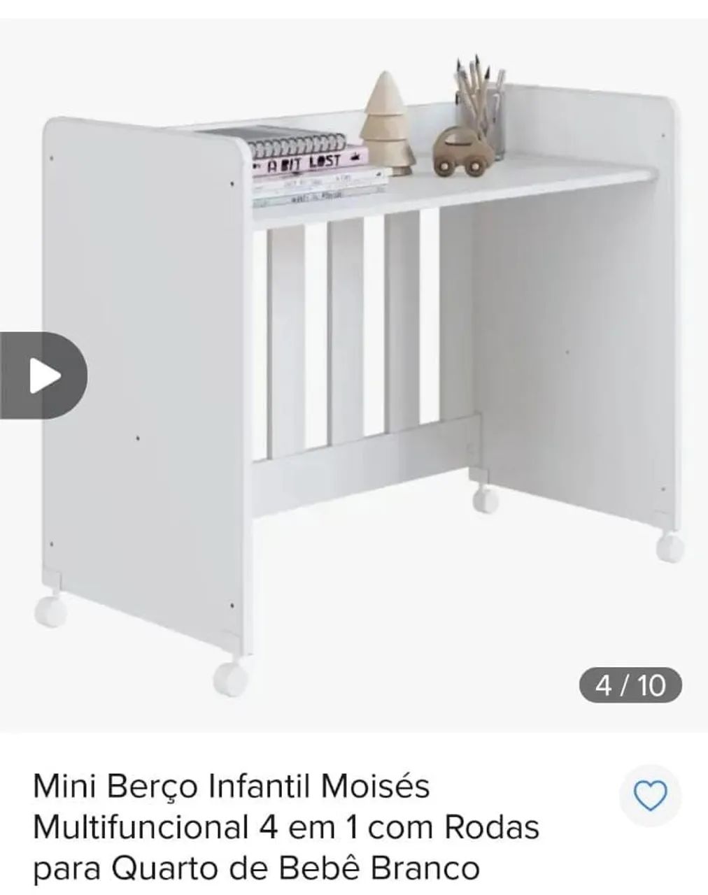 Vendo um mini berço, com mosquiteiro,  lençol e banheira. - Foto 2