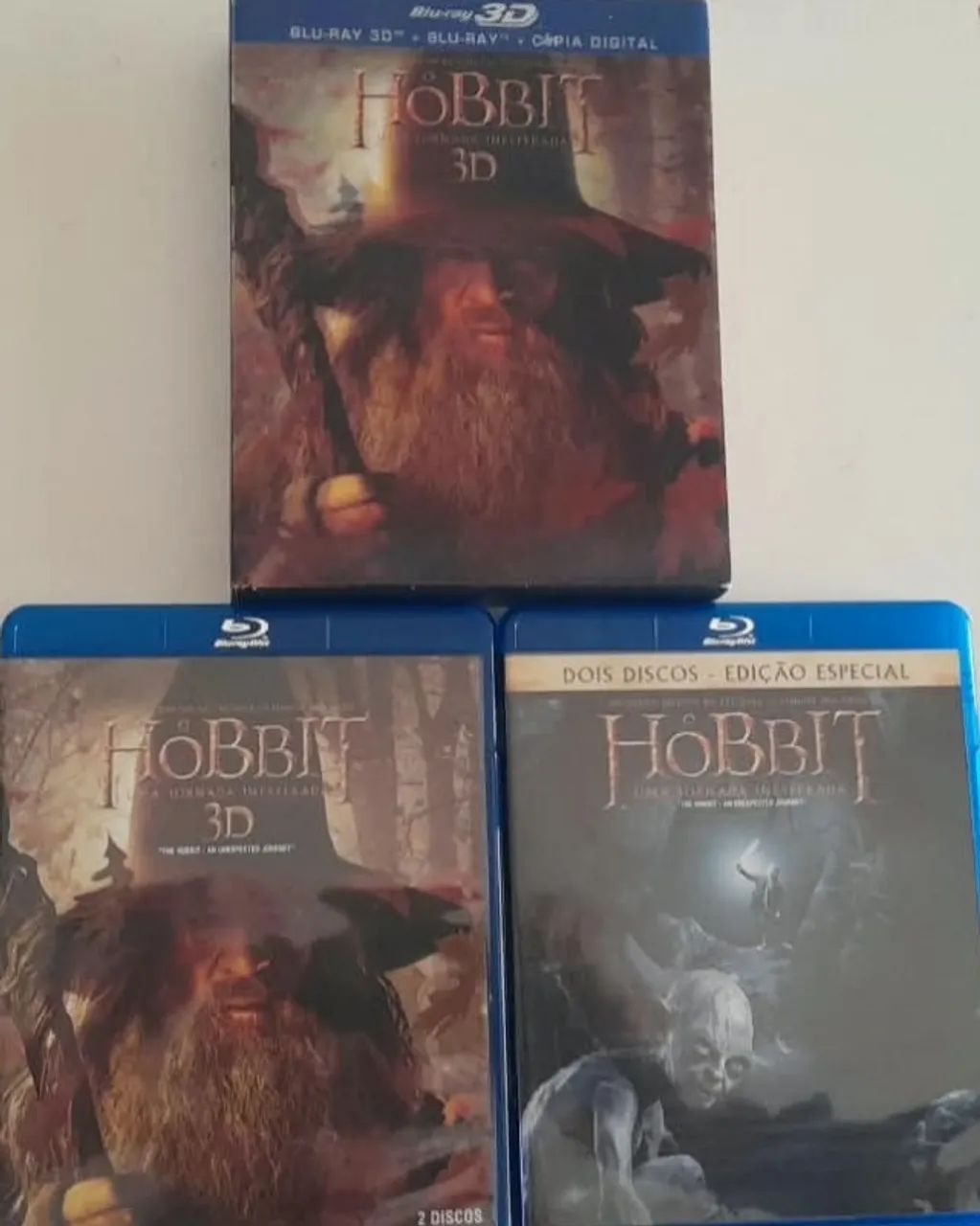 Box Com 4 Blu-Ray - 3D - O Hobbit - Uma Jornada Inesperada - Em Super Bom Estado - Foto 3