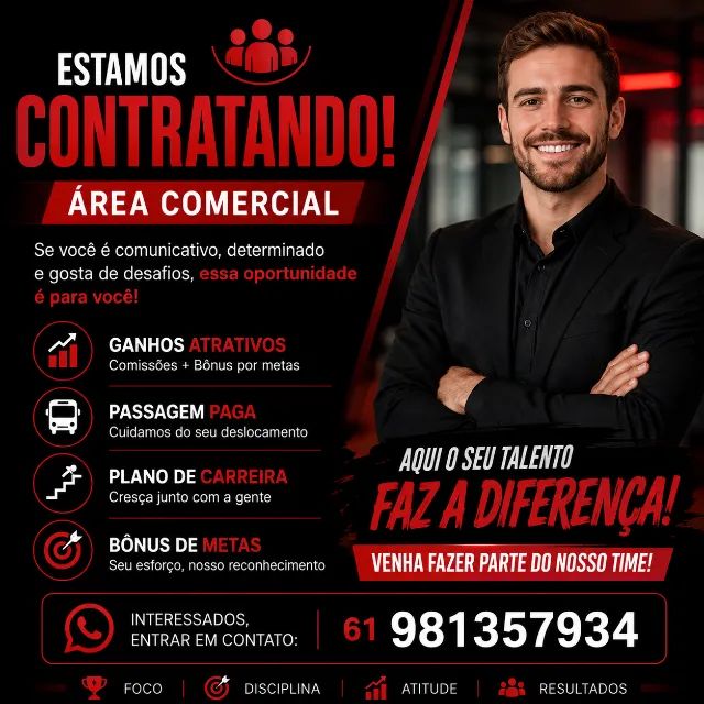 Vaga de emprego - VENDAS INTERNAS