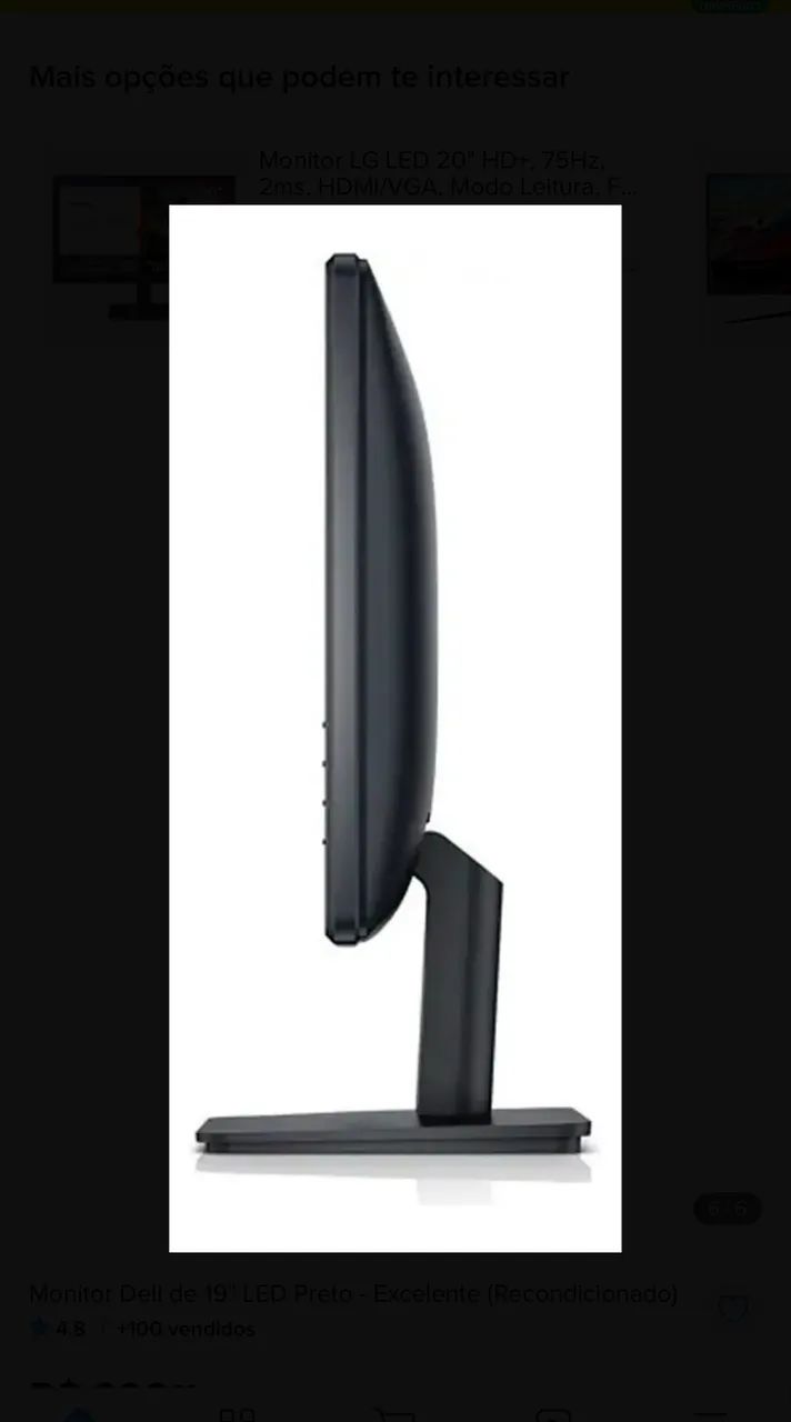 Monitor LED widescreen de 18,5 polegadas