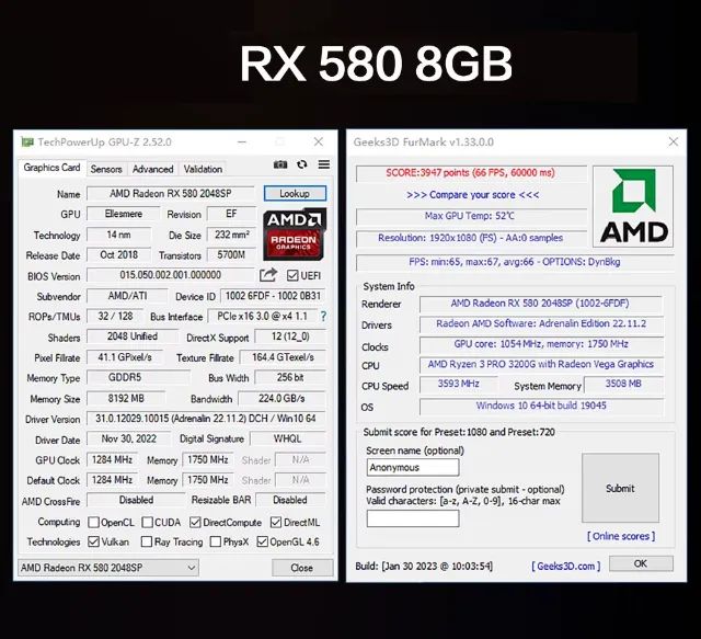 Placa de video RX 580 8GB  - Foto 3