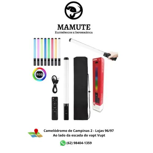 Bastão De Luz Led De Preenchimento Rgb Controle Remoto 