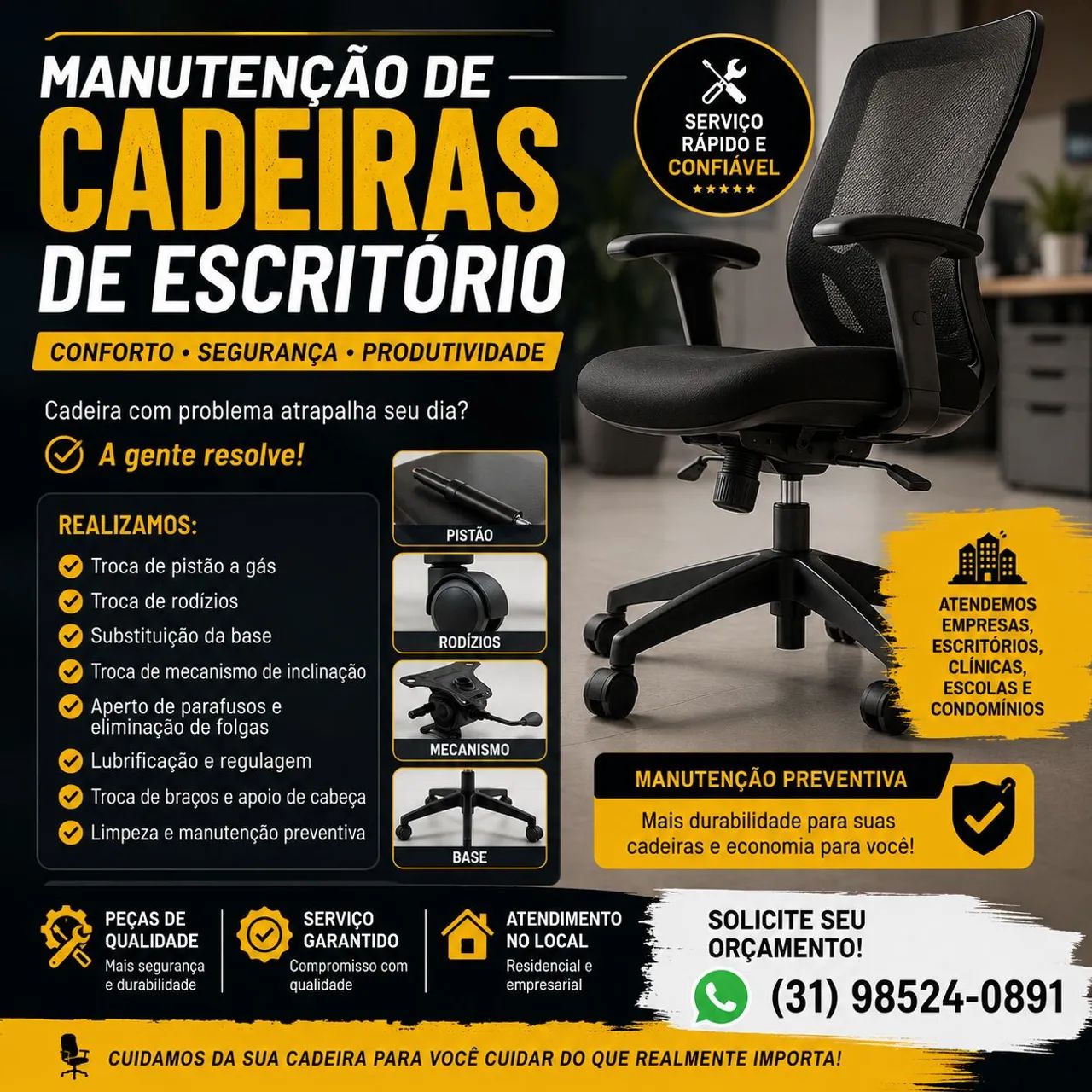 Consertos em cadeiras