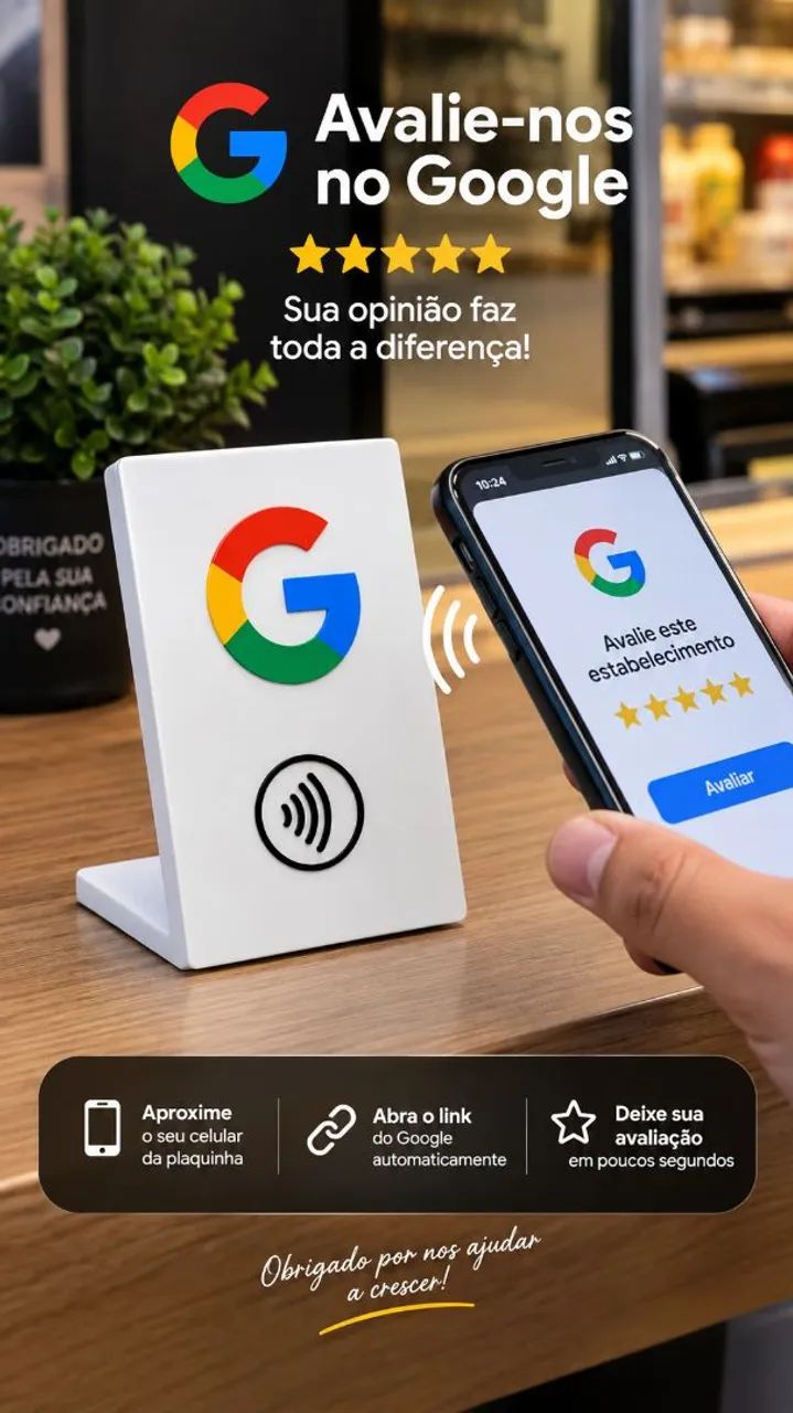 Placa NFC de avaliação do Google  - Foto 2
