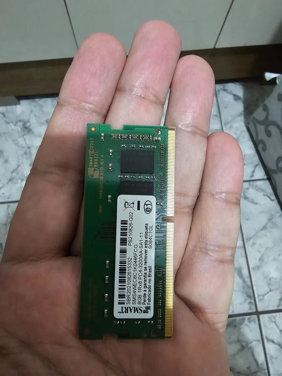 Memória RAM DDR4,  8GB para notebook