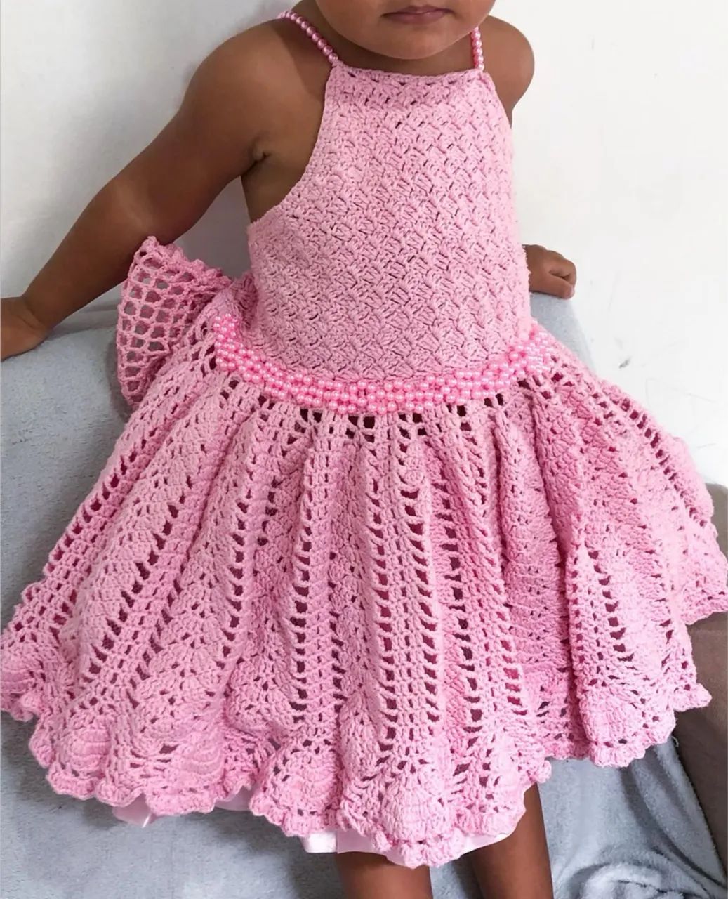 Vestido Aurora - Crochê.