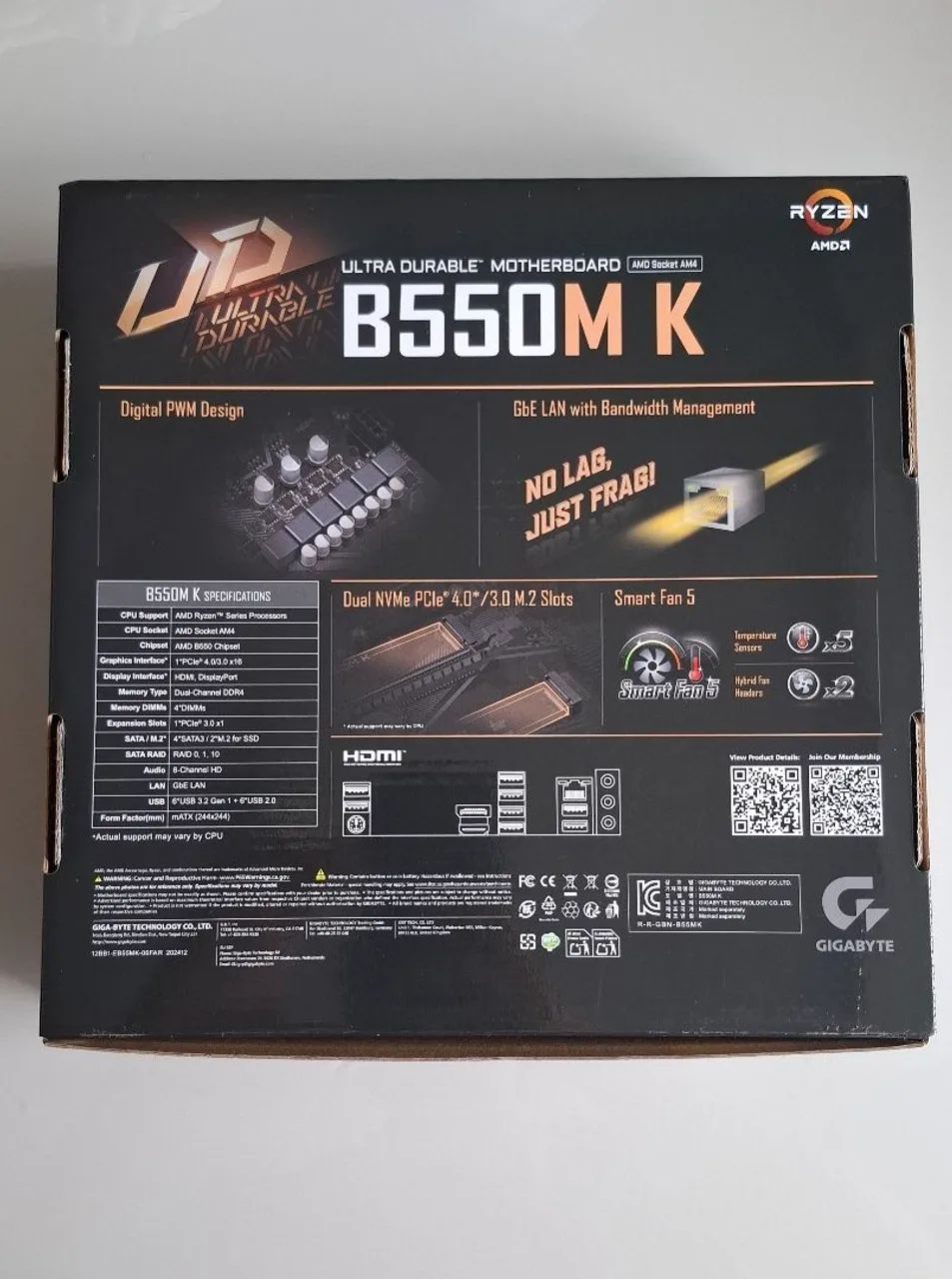 Placa-mãe Gigabyte B550M K Nova - Foto 2