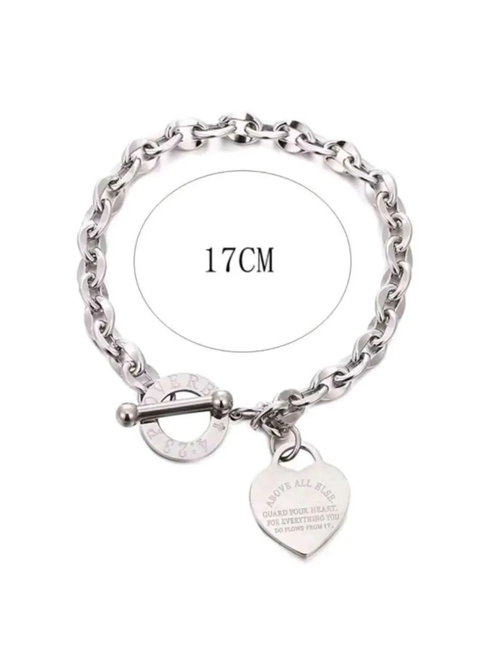 Pulseira love estilo Tiffany em aço inox - Foto 3