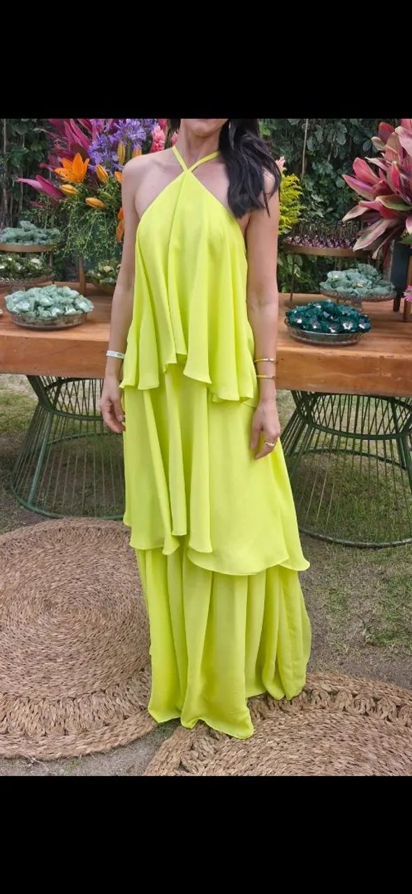 Vestido festa verde lima (P) - Foto 4