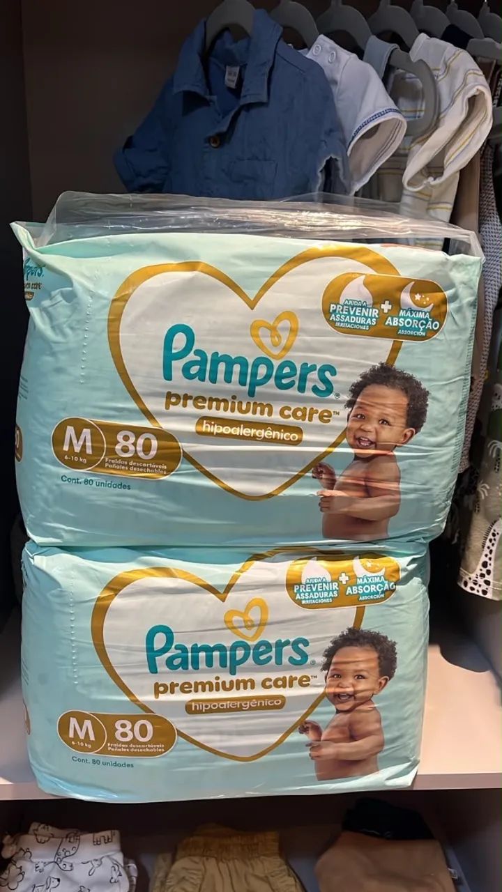 FRALDA PAMPERS PREMIUM 