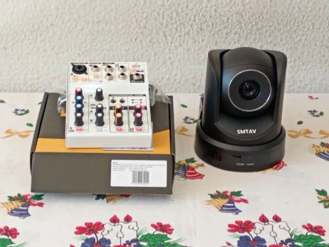 Kit câmera PTZ Full HD + Mini mesa de som