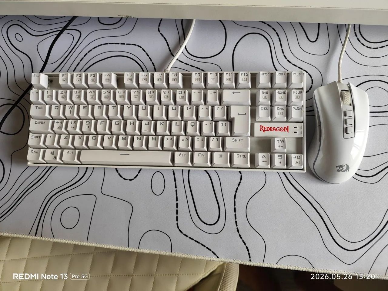 Mouse redragon Cobra M711W com fio branco - Foto 2