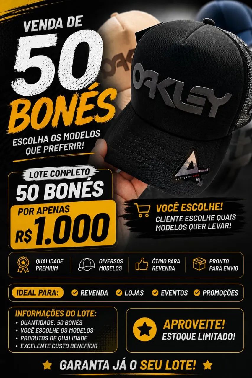 50 bonés Premium 