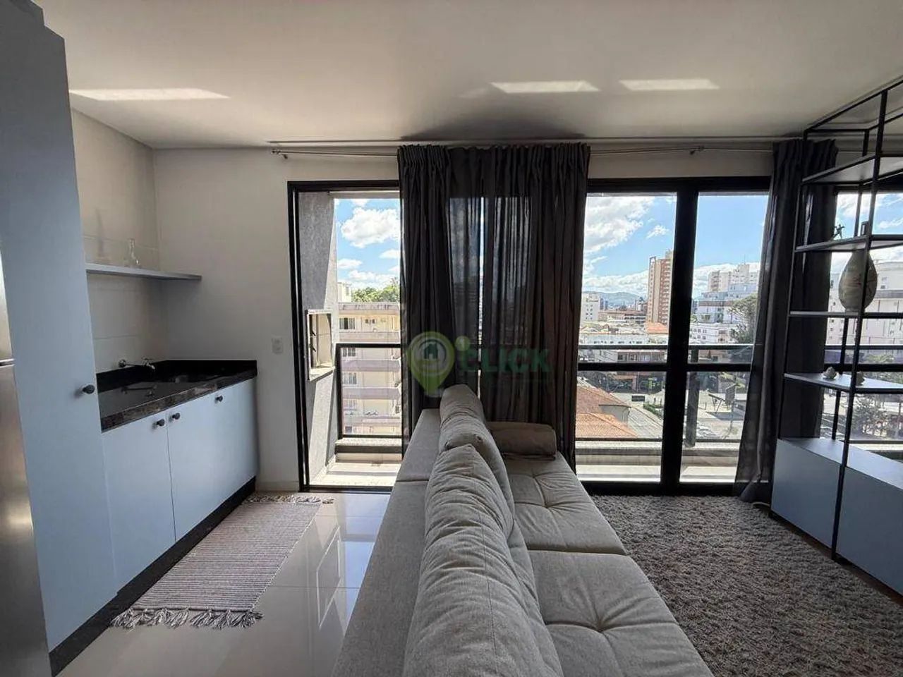 Apartamento Studio mobiliado e decorado no centro de Joinville SC