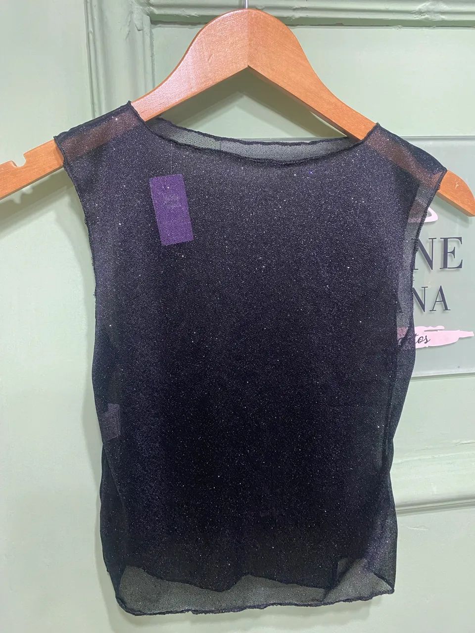 Cropped tule brilhoso