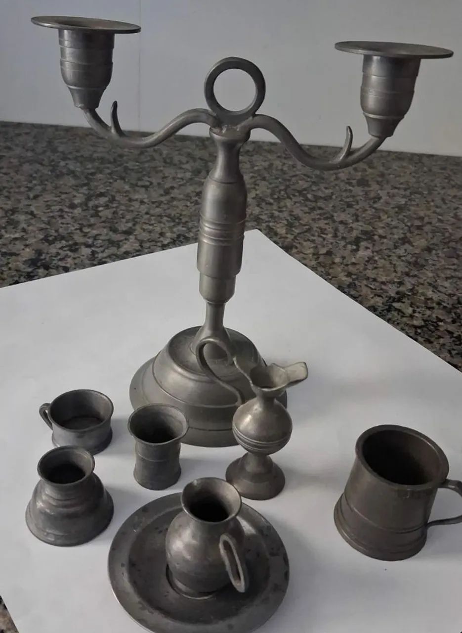 Peças estanho p decoração