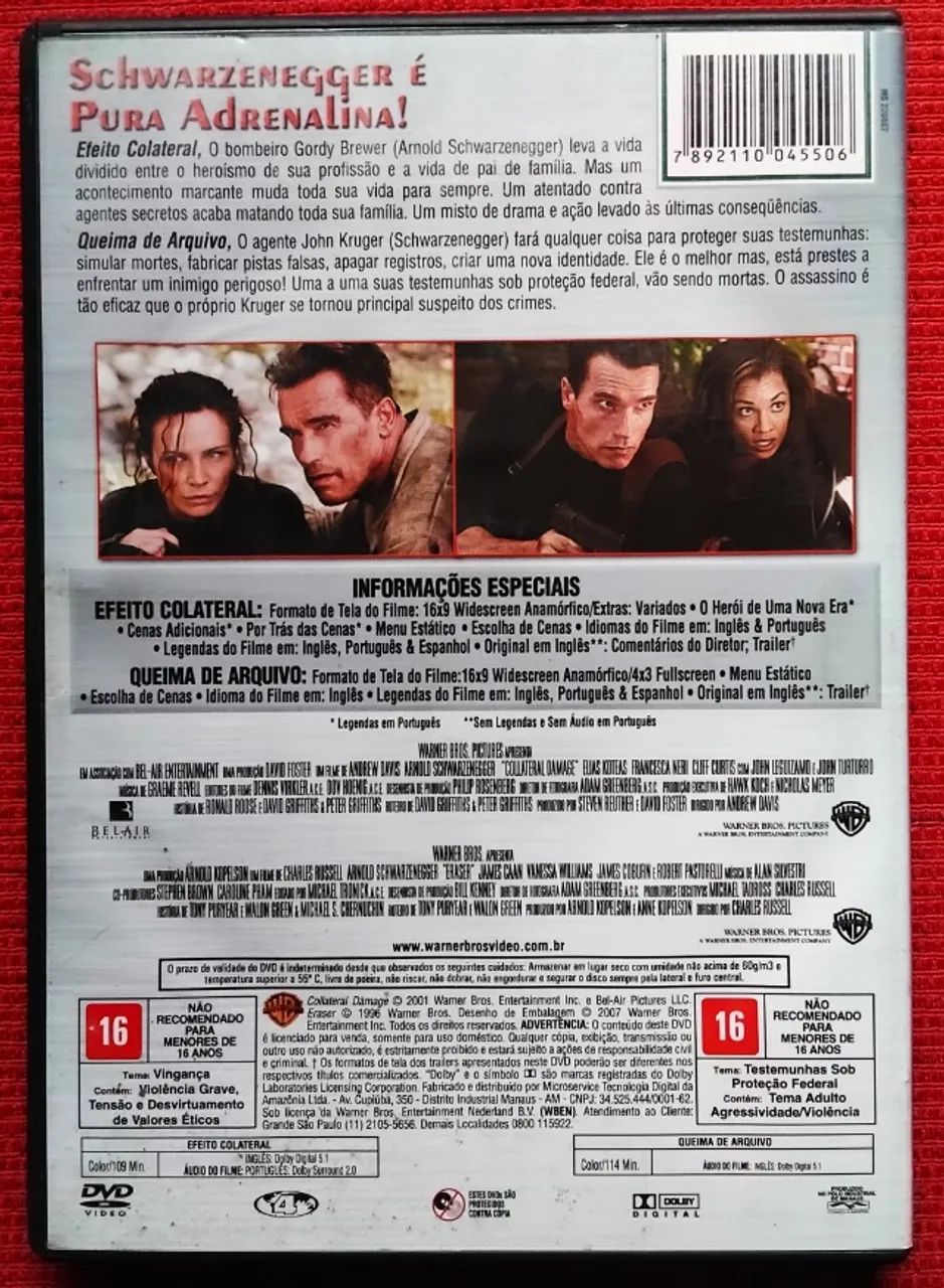 DVD Duplo Efeito Colateral e Queima de Arquivo (midias em bom estado) - Foto 2