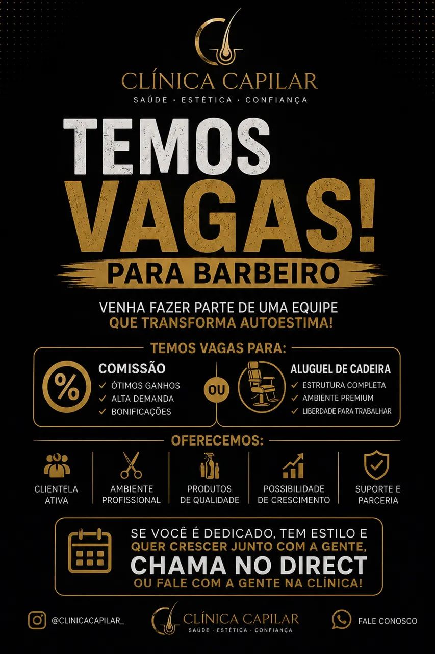 Vagas para barbeiro 