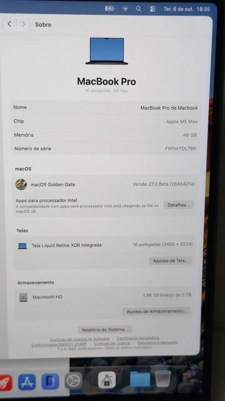 MacBook M5 Max 48GB 2TB 16 pol - Foto 5