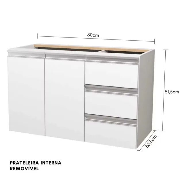 Balcão móvel para banheiro