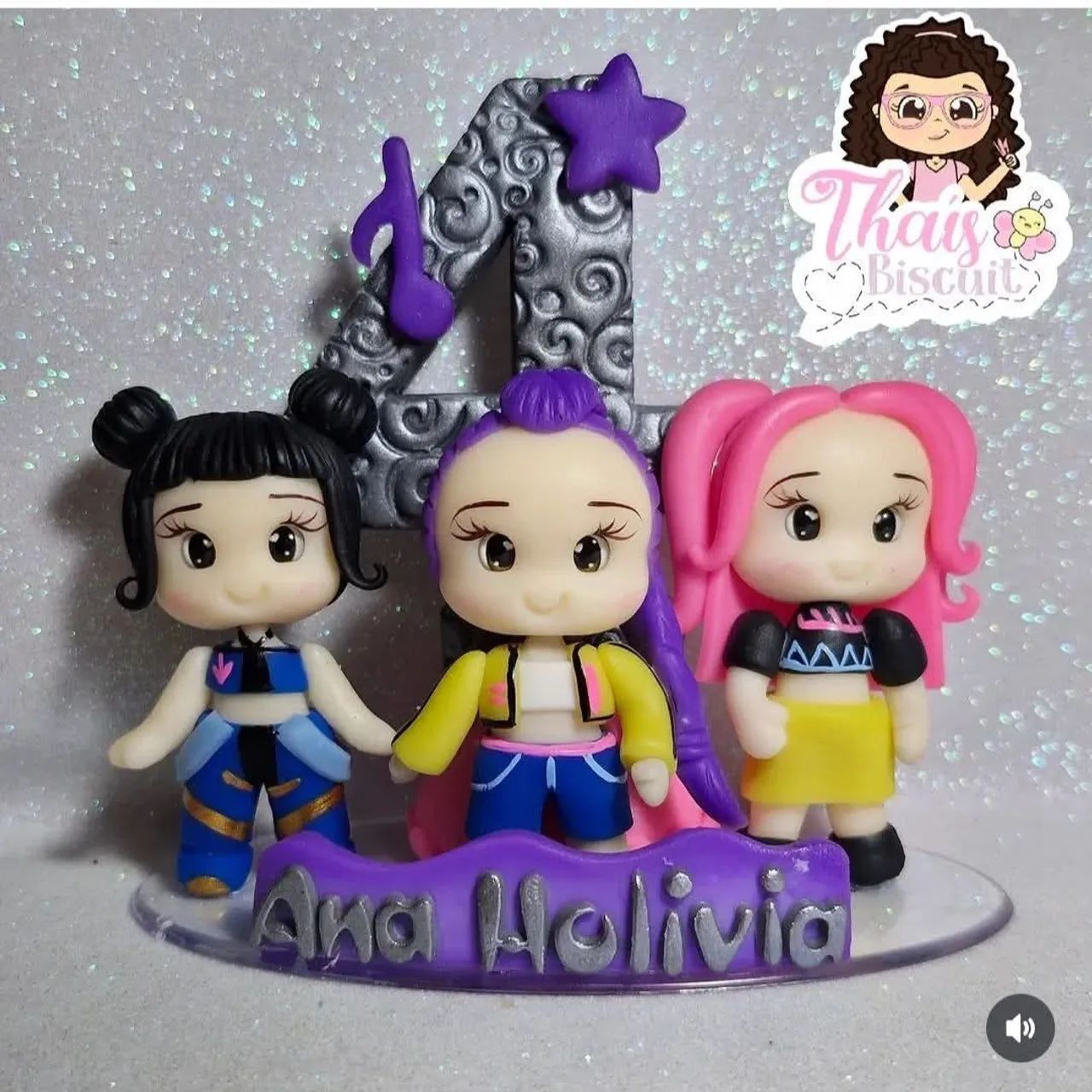 Velas para aniversário em biscuit 