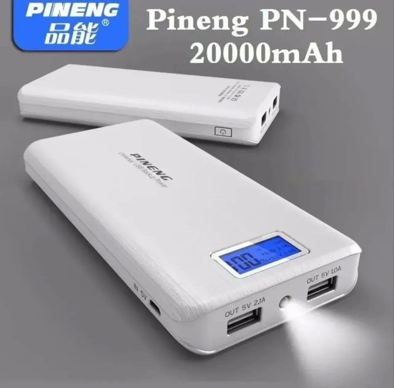 Power Bank 20.000mAp com duas entradas simultâneas 