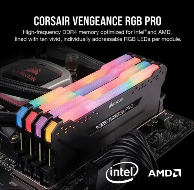 Memória RAM Corsair Vengeance RGB PRO 32GB (1x32GB) DDR4 3200MHz