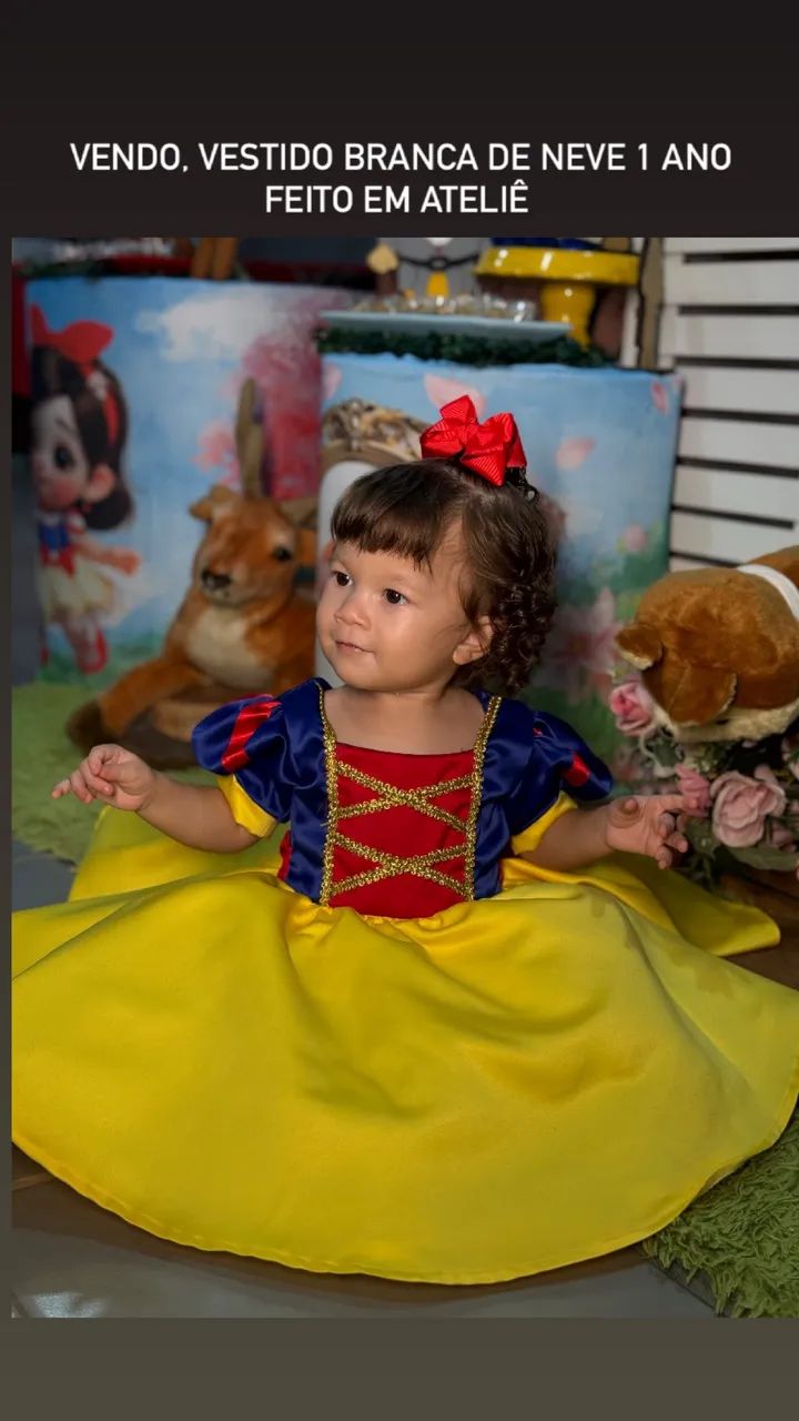 Roupa branca de neve 1 ano 