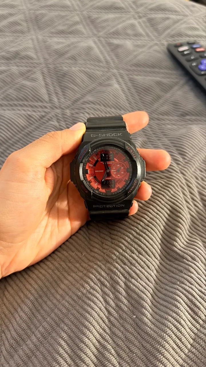 ? G-SHOCK CASIO GA-200 - PRETO/VERMELHO | ORIGINAL